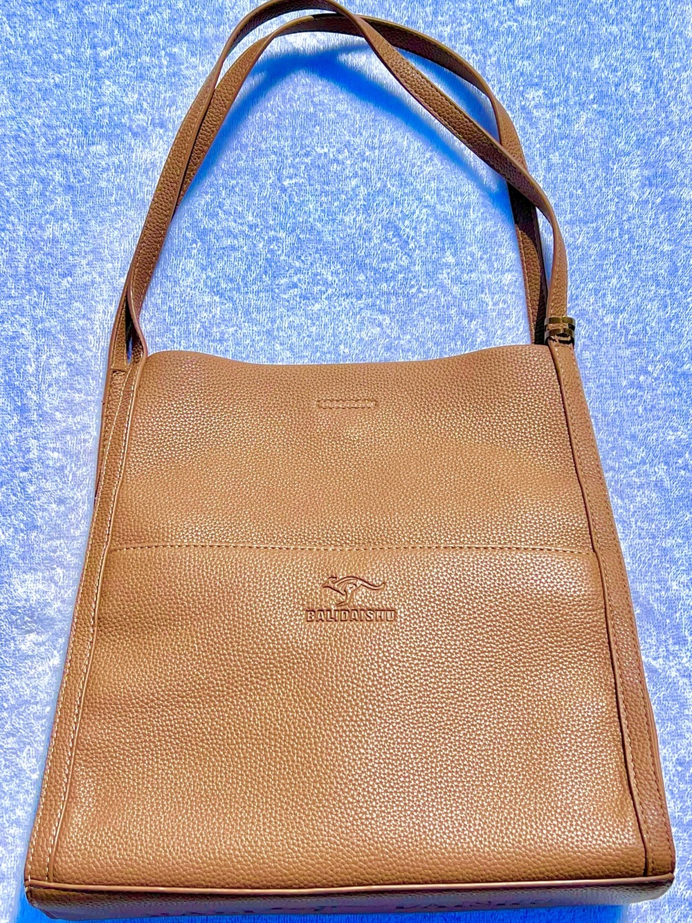 Baldinini Tan Pebbled Leather Tote Bag